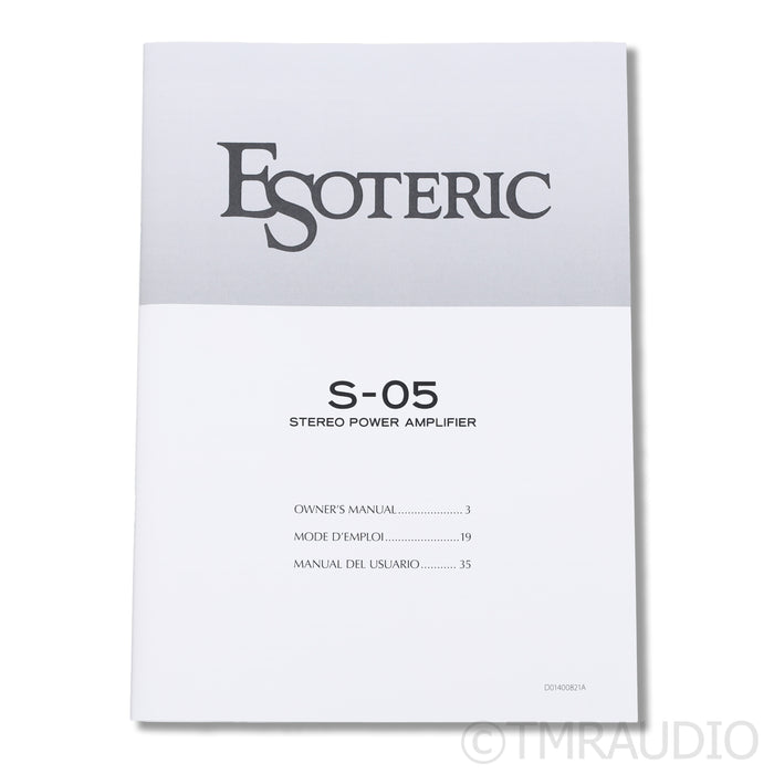 Esoteric Audio S-05 Class-A Power Amplifier