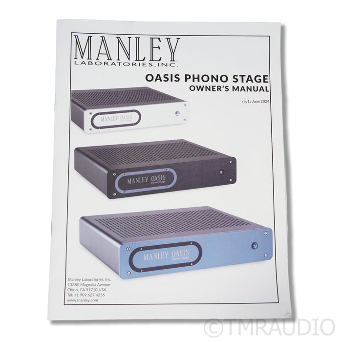 Manley Laboratories Oasis Phono Preamplifier; MM & MC