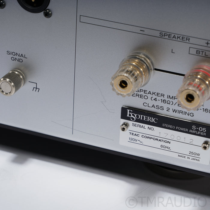 Esoteric Audio S-05 Class-A Stereo/Mono Power Amplifier (Demo)