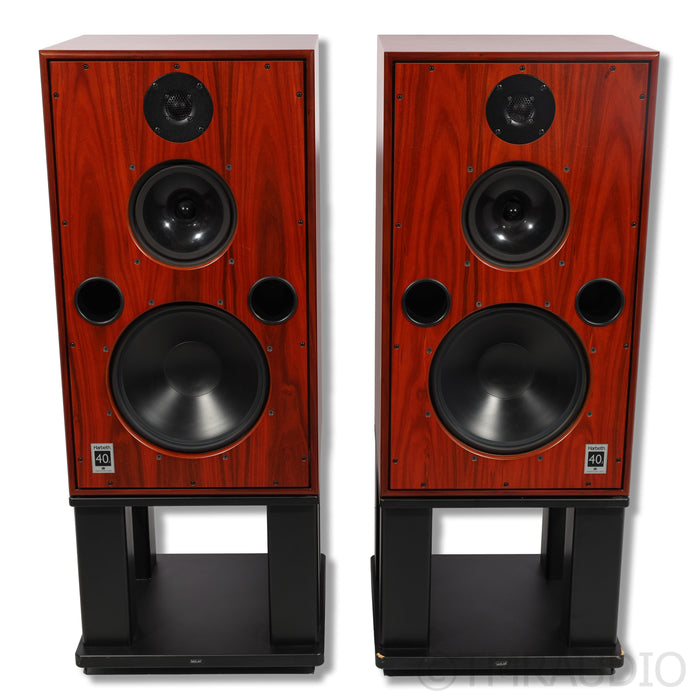 Harbeth Monitor 40.1 Bookshelf Speakers; Stands
