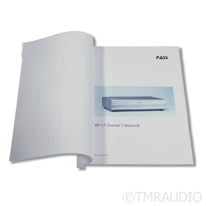 Pass Labs XP-17 Class-A MM & MC Phono Preamplifier
