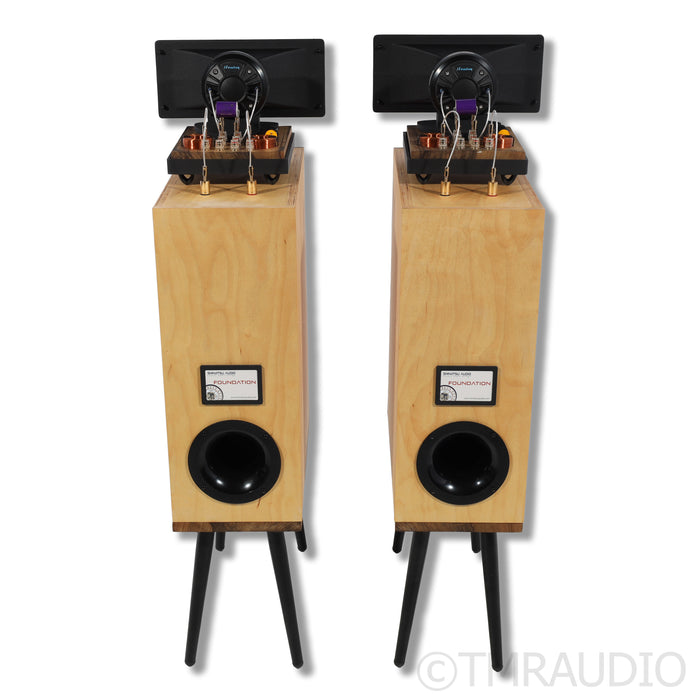 Shinjitsu Audio Hiro Horn Floorstanding Speakers; Stands