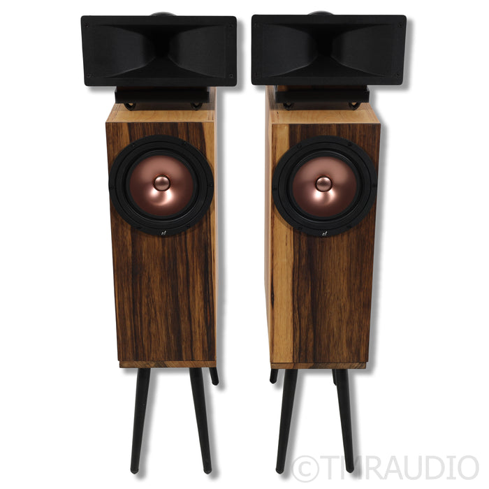 Shinjitsu Audio Hiro Horn Floorstanding Speakers; Stands