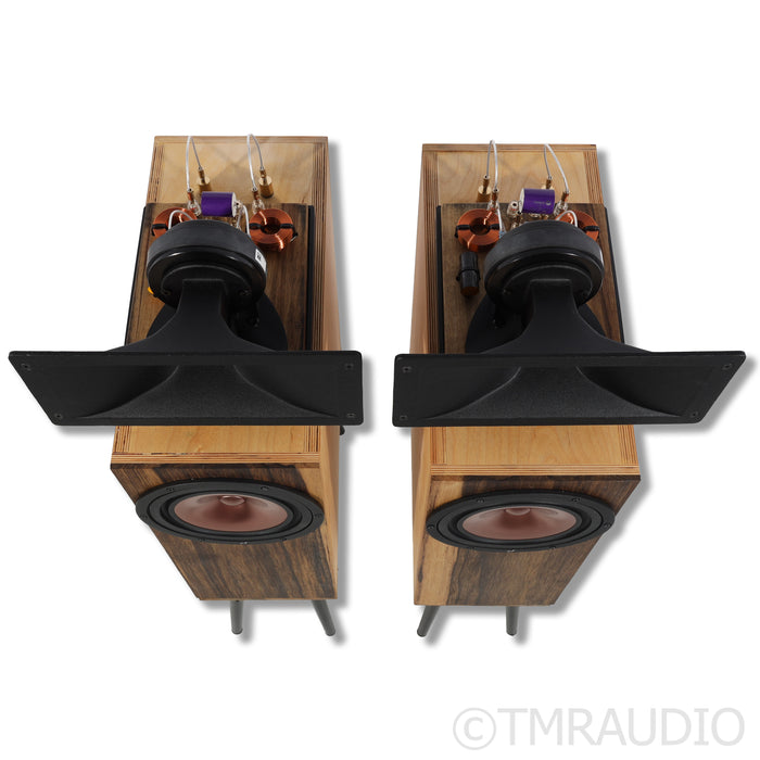 Shinjitsu Audio Hiro Horn Floorstanding Speakers; Stands