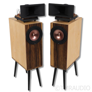 Shinjitsu Audio Hiro Horn Floorstanding Speakers; Stands