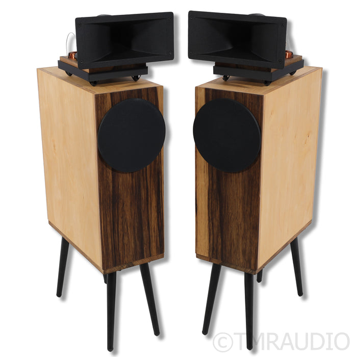 Shinjitsu Audio Hiro Horn Floorstanding Speakers; Stands