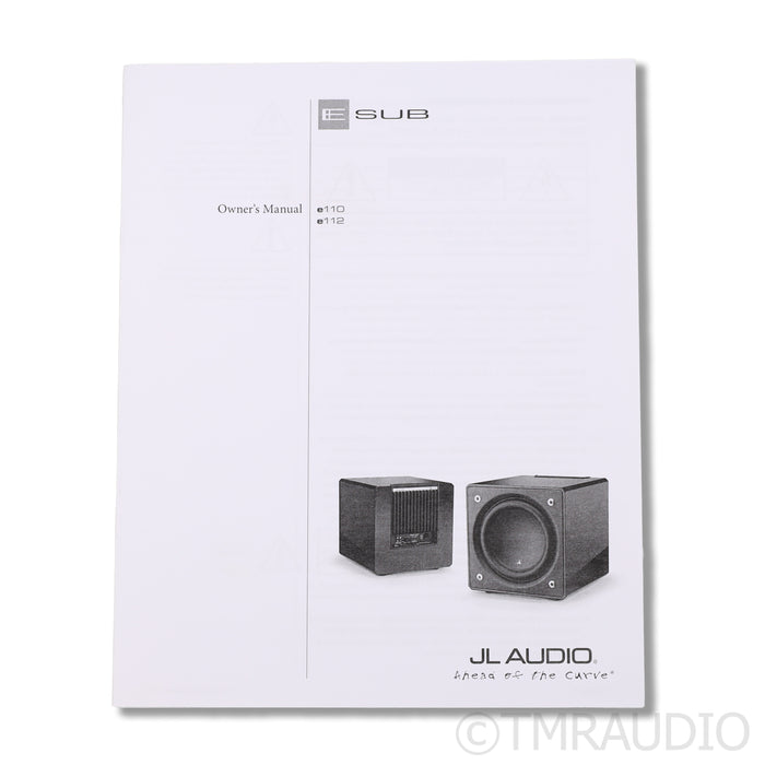 JL Audio E Sub e112 Subwoofer; Black Ash