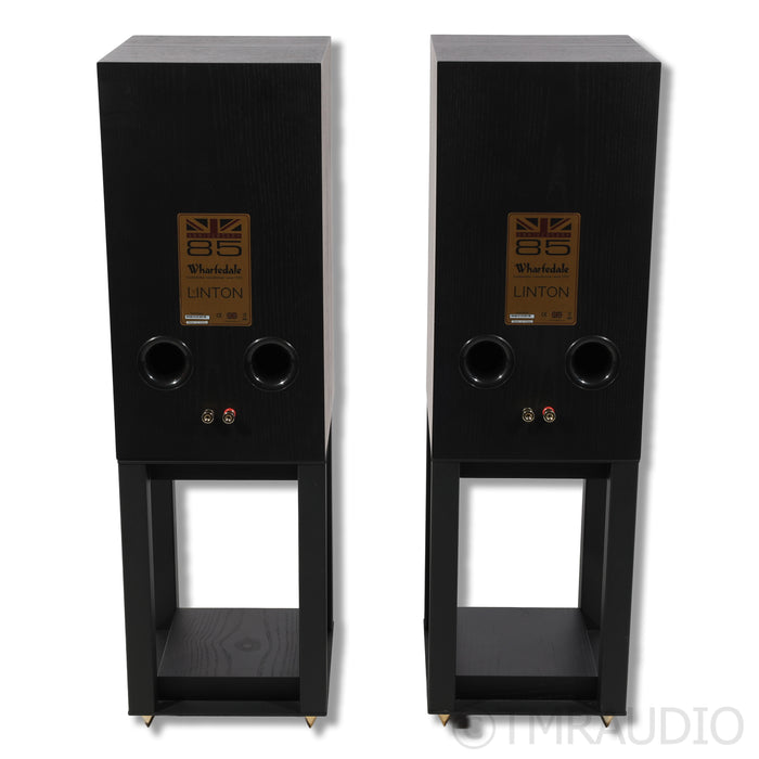 Wharfedale Linton 85th Anniversary Bookshelf Speakers; Stands
