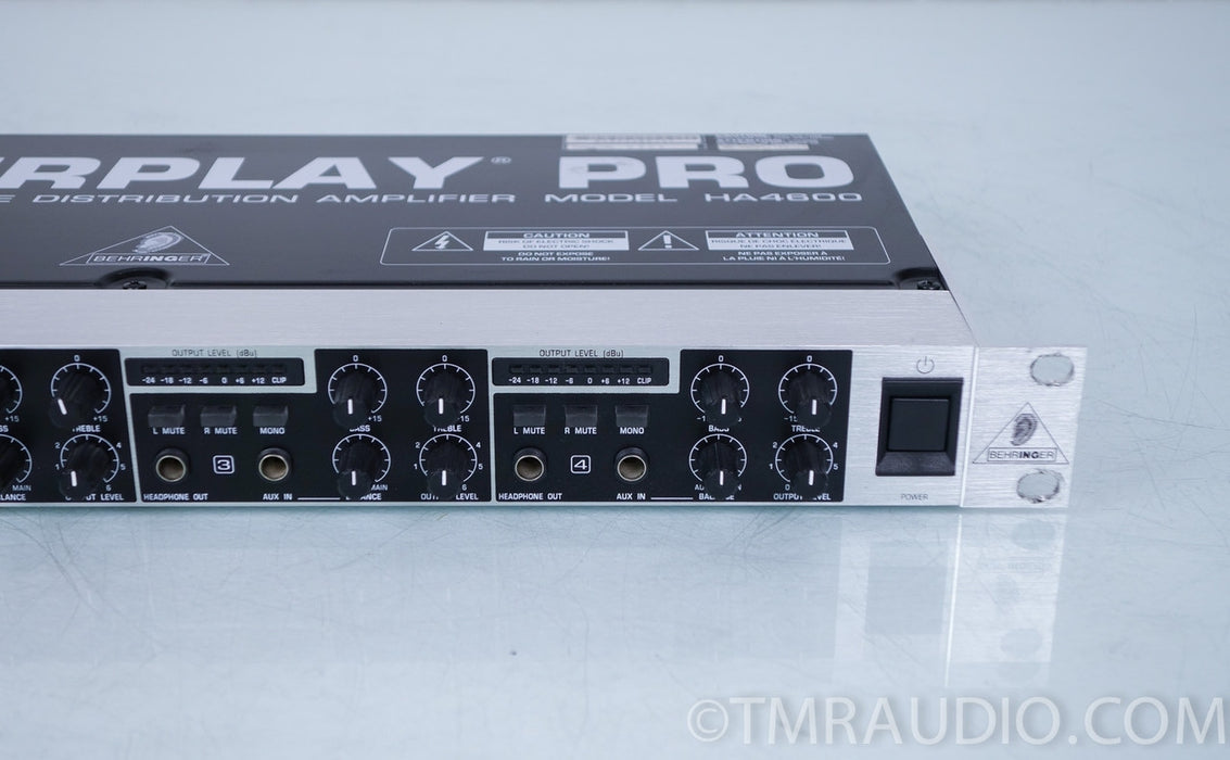 Behringer Powerplay Pro HA4600 4-Channel Headphone Distribution Amplifier