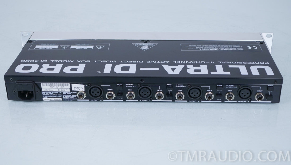 Behringer Ultra-DI Pro DI4000 Professional 4 Channel Active Direct Injection Box