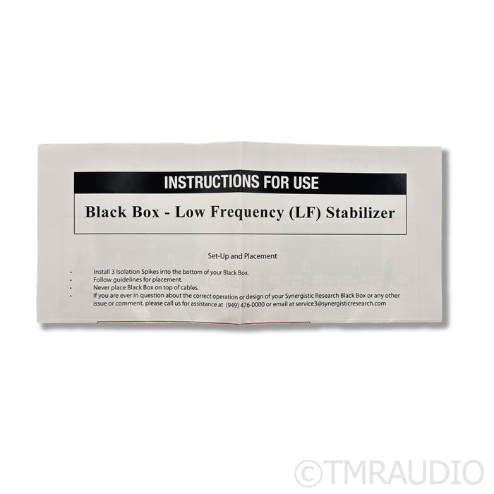Synergistic Research Black Box Low-Frequency Resonator