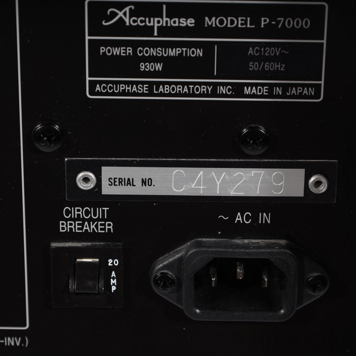 Accuphase P-7000 Stereo/Mono Power Amplifier