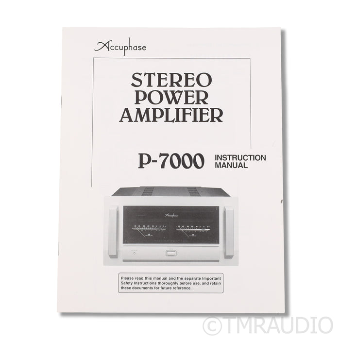 Accuphase P-7000 Stereo/Mono Power Amplifier