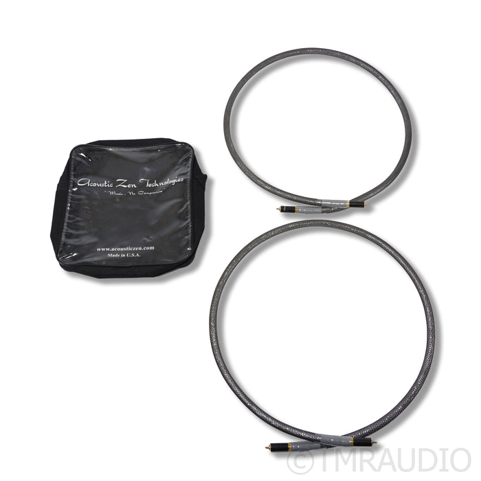 Acoustic Zen Zero Crystal Silver Reference II RCA Cables; 4ft
