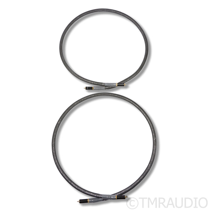 Acoustic Zen Zero Crystal Silver Reference II RCA Cables; 4ft