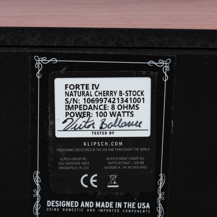 Klipsch Forte IV Floorstanding Speakers (B-Stock)