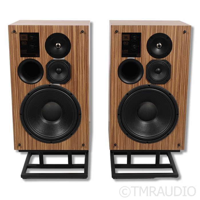 JBL L100 Classic 80th Anniversary Bookshelf Speakers; Matching Stands
