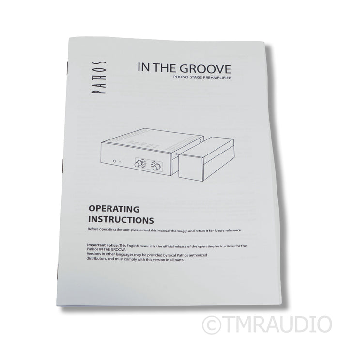 Pathos In the Groove Phono Preamplifier; MM/MC