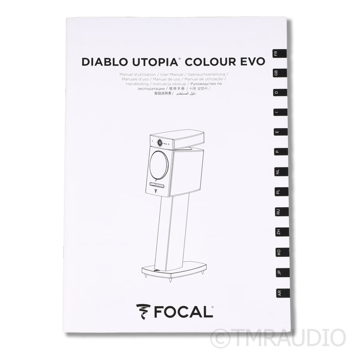 Focal Diablo Utopia Colour Evo Bookshelf Speakers; Stands