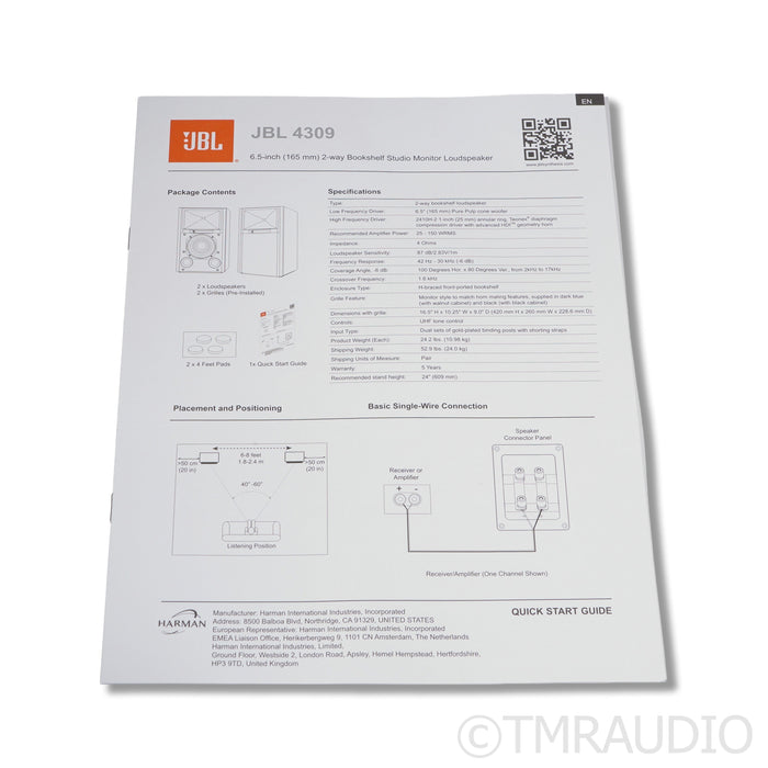JBL James Lansing 4309 Bookshelf Speakers