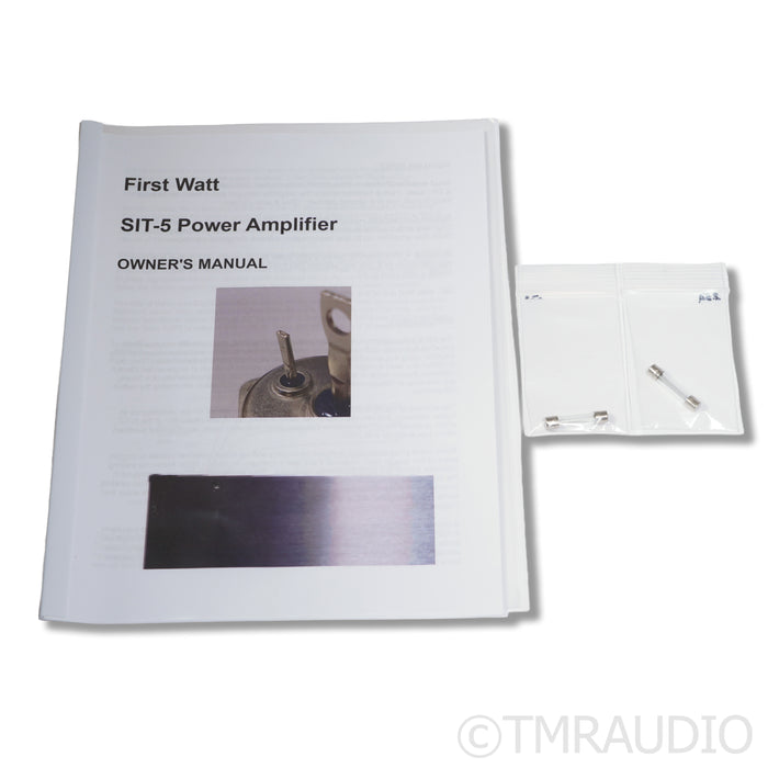 First Watt SIT-5 Monoblock Power Amplifiers