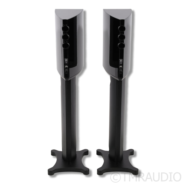 Borresen X1 Bookshelf Speakers; Stands