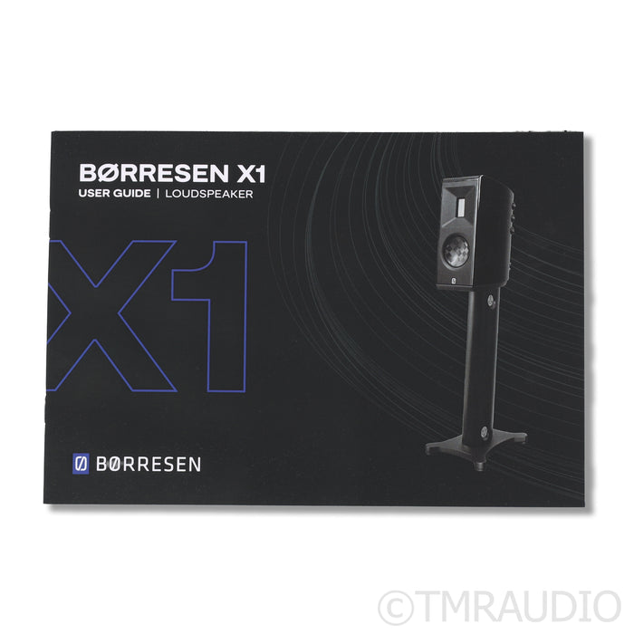 Borresen X1 Bookshelf Speakers; Stands