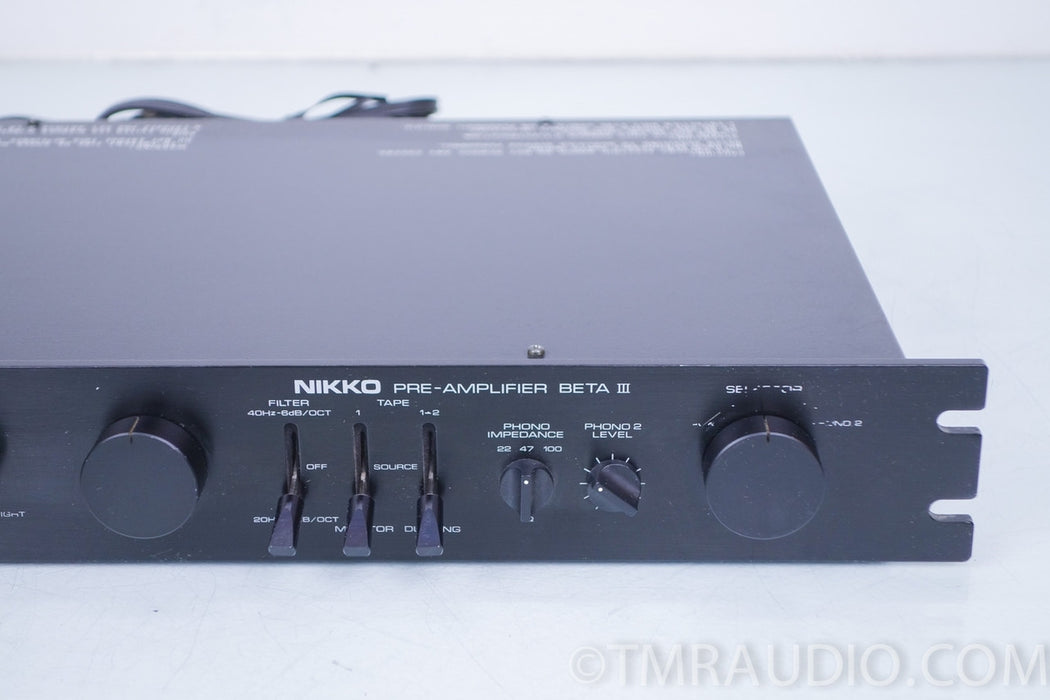 Nikko Beta iii Vintage Stereo Preamplifier / Preamp