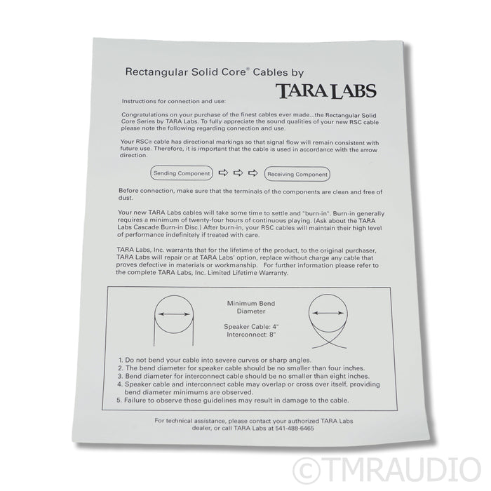 Tara Labs RSC Air 1 EX RCA Cables; 2m