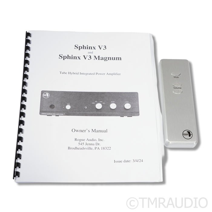 Rogue Audio Sphinx v3 Magnum Hybrid Integrated Amplifier; MM/MC Phono