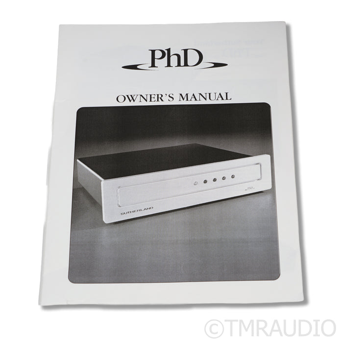 Sutherland Engineering PhD MM/MC Phono Preamplifier