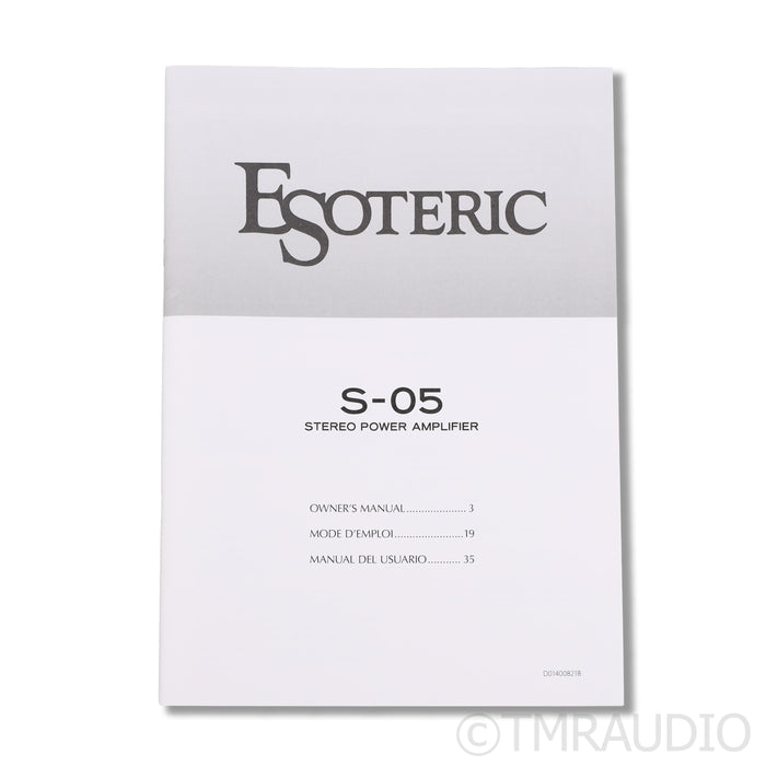Esoteric Audio S-05 Class-A Stereo/Mono Power Amplifier