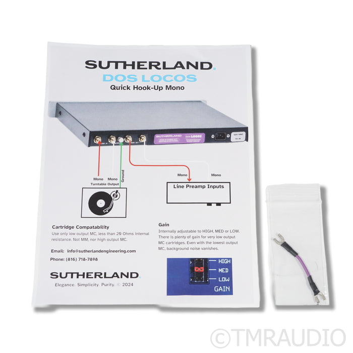 Sutherland Engineering Dos Locos Dual-Chassis Phono Preamplifier