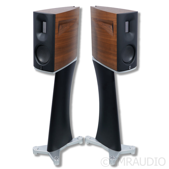 Borresen 01 Silver Supreme Edition Bookshelf Speakers; Stands