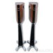 Borresen 01 Silver Supreme Edition Bookshelf Speakers; Stands