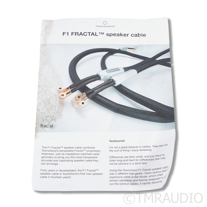Townshend F1 Fractal Speaker Cables; 2m