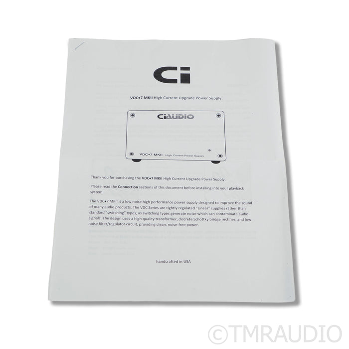 Sonore UltraRendu Plus Network Streamer; CiAUDIO VDC7 MkII LPS