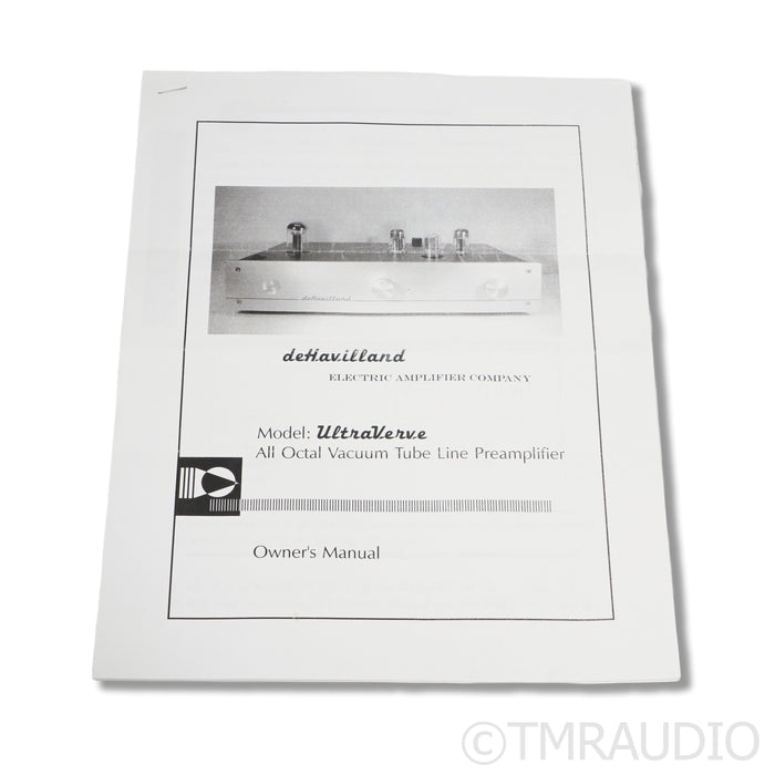 DeHavilland UltraVerve Tube Preamplifier