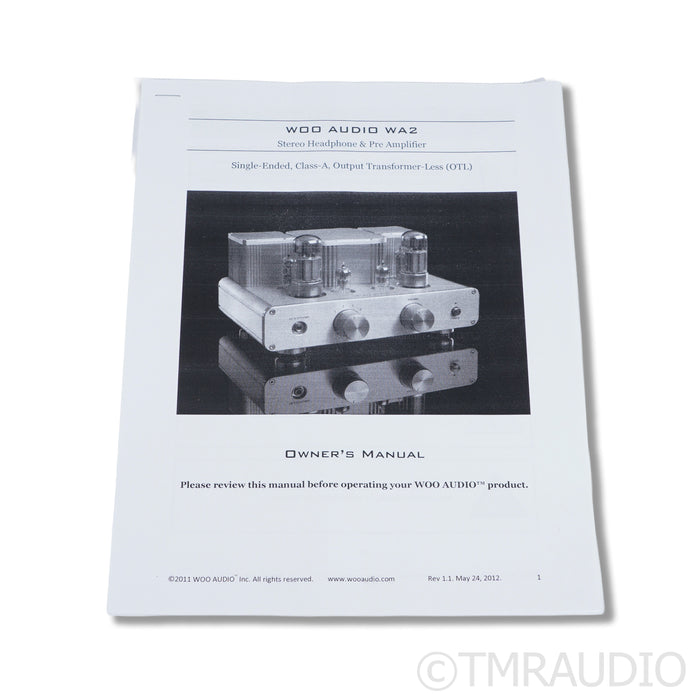 Woo Audio WA2 Tube Headphone Amplifier