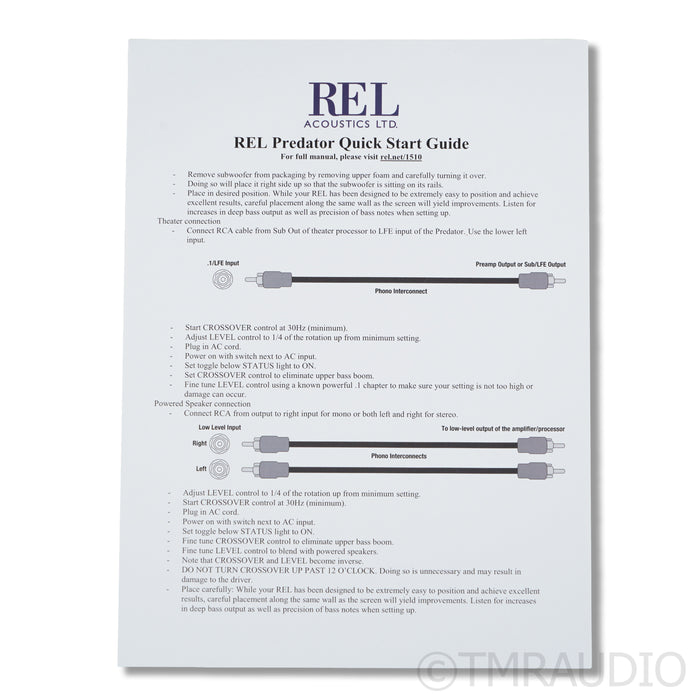 REL Acoustics HT/1510 Predator Subwoofer
