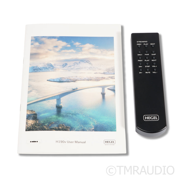 Hegel H190v Streaming Integrated Amplifier; Built-In DAC; MM Phono