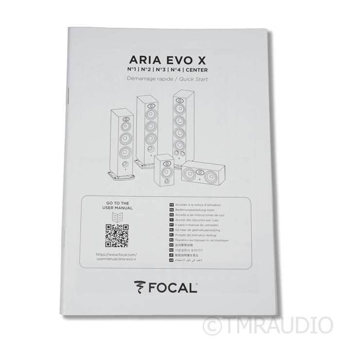 Focal Aria Evo X No.1 Bookshelf Speakers; (Open Box)