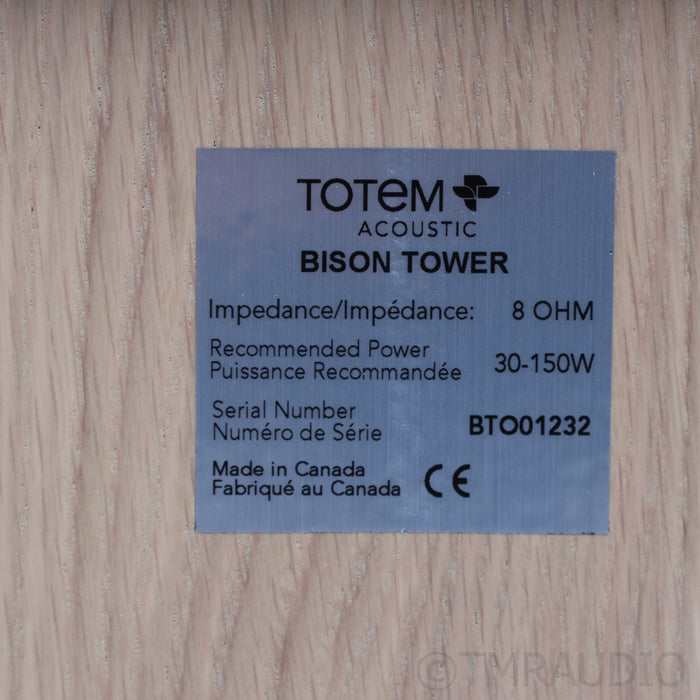 Totem Acoustic Bison Tower Floorstanding Speakers; (Open Box)
