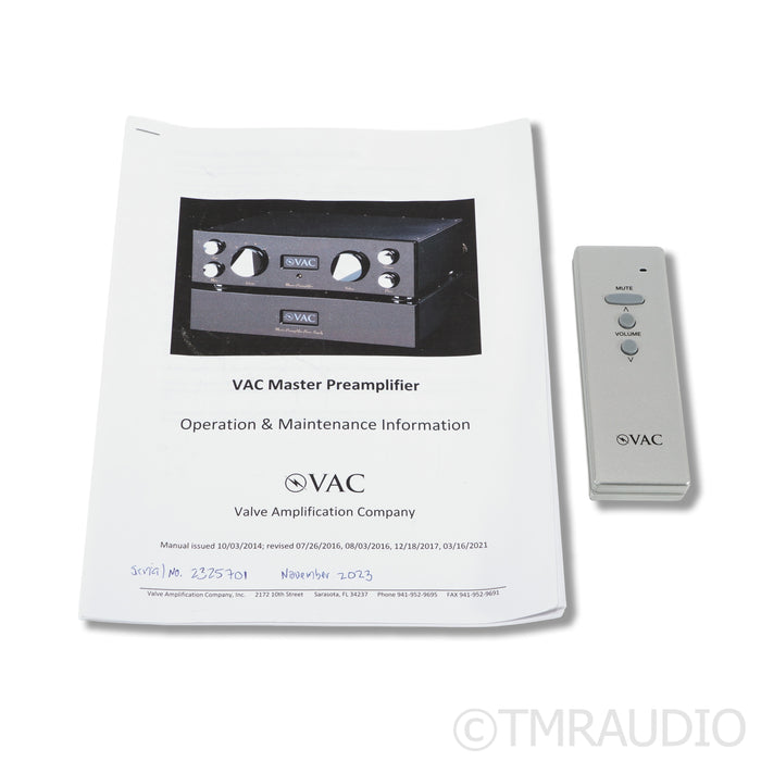 VAC Master Fully Balanced Dual-Chassis Tube Preamplifier