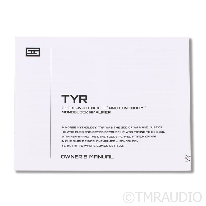 Schiit Audio Tyr Monoblock Power Amplifiers