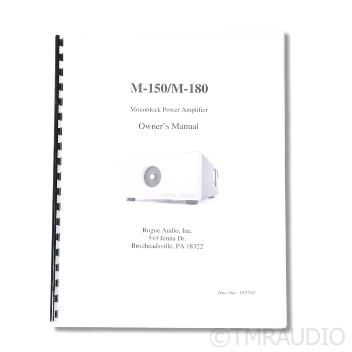 Rogue Audio M180 Dark Tube Monoblock Power Amplifiers