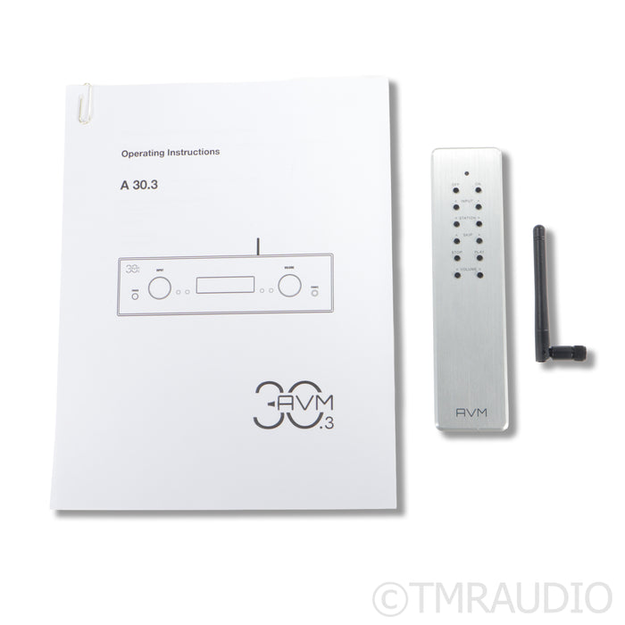 AVM A30.3 Integrated Amplifier; Built-In DAC; MM/MC Phono