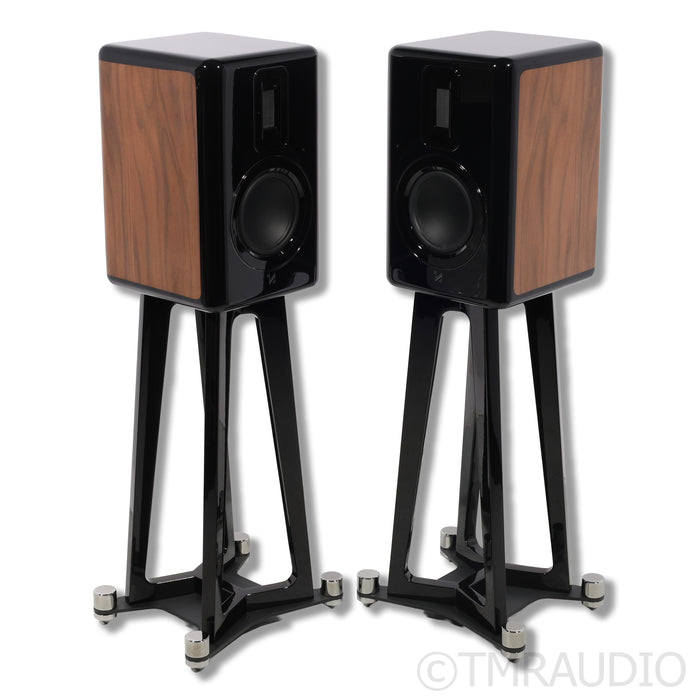 Quad Revela 1 Bookshelf Speakers; Stands