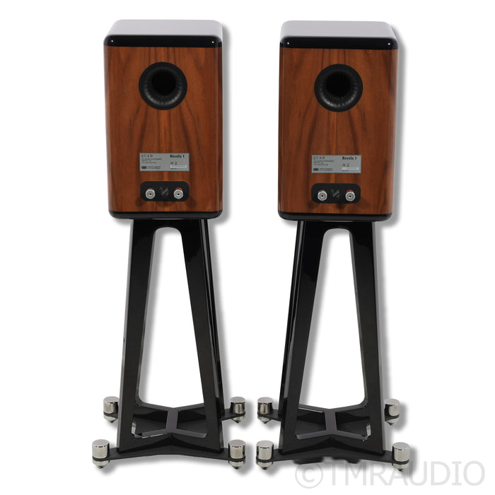 Quad Revela 1 Bookshelf Speakers; Stands