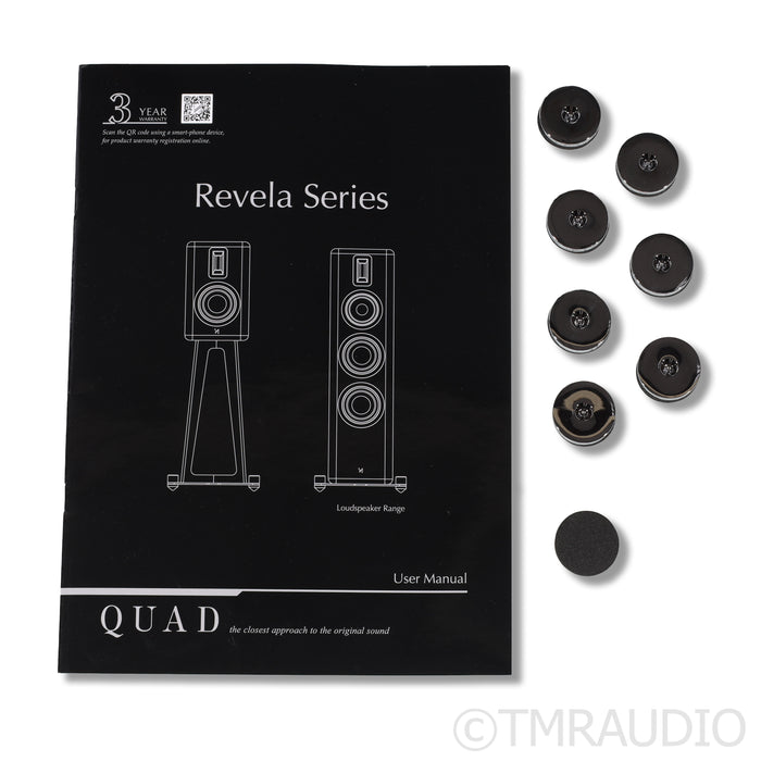 Quad Revela 1 Bookshelf Speakers; Stands